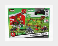 BURAGO BU31682-RED Massey Ferguson Set Farm Horse Stable Play 8740S Tractor 2016