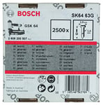 Bosch Professional 2500x Finish Nails SK64 25G (1.6/16 g, 2.8x1.45x63 mm, Galvanised, Accessories for Nail Guns, Pneumatic Nailers)