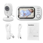 New 3.5 Inch Wireless Video Baby Monitor Night Vision Temperature Monitoring 2 W