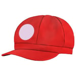 Aomig Mario Déguisements Accessoires avec Mario Chapeau, Chapeau Halloween Mario Luigi-Bros, Déguisement Déguisé Cosplay pour carnaval, Cosplay, décoration pour garçon et fille et adultes (Rouge)