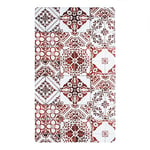 Red Cement Tile Kitchen Rug 45cm x 75cm