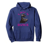 Silhouette of a woman dancing, I love to dance Pullover Hoodie