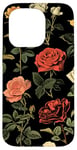 Coque pour iPhone 15 Pro Vintage Botanique Rose Fleur Fille Mignon Floral Plant Mom