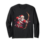 Funny Santa Archery Shooting Sport Lover Archer Christmas Long Sleeve T-Shirt