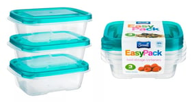 6 x Plastic Food Storage Containers Set Box with Lids BPA Free Takeaway 270ml