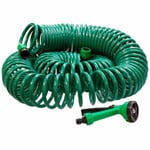 30m 100 Ft Coil Retractable Garden Hose Pipe With Spray Gun 30 Metre 5 Function