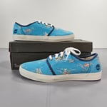 Timberland Mens Canvas Shoes Blue 10.5 UK Newport Bay Maui Lace Trainers A14WP