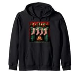 Christmas Stockings Hung by the Fireplace Zip Hoodie