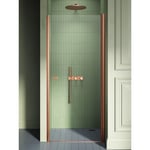 Porte de douche pivotante 70 cm cuivre brossé monako copper brushed - cuivre brossé