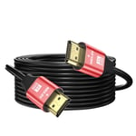 4K Cable Hdmi 12M,Cable Hdmi 2.0 Haute Vitesse 4K@60Hz 2K@120Hz,Connecteur Plaque Or 3D Arc Hdcp 2.2 Et 2.3 Pour Hdtv/Blu Ray Lecture/Projecteurs/Ordinateurs Portables/Ps4/Ps5(Rouge)