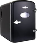 Retro 4L 6 Can Portable Mini Fridge Compact Refrigerator for Bedroom