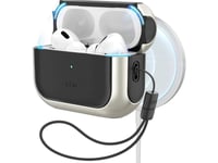 Esr Orbit Hybrid Halolock Case Apple Airpods Pro (2. Generation 2023, 2. Generation 2022, 1. Generation 2019) Titan Magsafe-Kompatibel, Med Håndstrop,