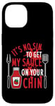 Coque pour iPhone 14 Barbecue humoristique It's No Sin To Get My Sauce On Your Chin