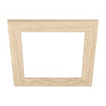 Eglo Encadrement décoratif pour plafonnier Salobrena 30 x 30 cm, accessoire carré en bois clair pour panneau LED