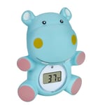 TFA Dostmann HIPPO 30.2034.14 Thermomètre de bain numérique pour bébé, convient également pour les enfants/personnes âgées, également pour piscines/jacuzzis, en forme d'hippopotame, 9,8 cm de haut,