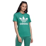 Adidas Women's TREFOIL TEE T-Shirt, Future Hydro f10/White, 2 UK