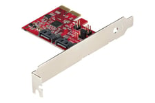 StarTech.com SATA PCIe Card, 2 Port PCIe SATA Expansion card, 6Gbps SATA Card, Full/Low Profile, PCI Express to SATA Adapter, ASM1062R SATA RAID Controller Card - PCIe to SATA Converter - lagringskontrol - SATA 6Gb/s - PCIe 2.0 x2
