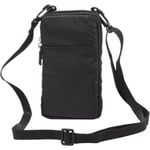 Mobiltelefon midjeväska, crossbody mobiltelefonväska, utomhus nylon axelväska, karbinhake med bältesögla svart black 10*18*3.5 CM