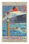 NORMANDIE PAQUEBOT Rf47 - POSTER HQ 50x70cm d'une AFFICHE VINTAGE