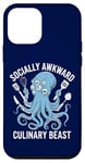 Coque pour iPhone 12 mini Une bête culinaire socialement maladroite Funny Cooking Chef Octopus