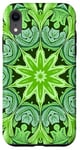 iPhone XR Ailanthus Leaves Pattern Design Cut Out Lime And Tea Case