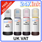 102 Ink Bottles for Epson EcoTank ET2700 ET2750 ET2751 ET2756 (Set of 4) non-oem