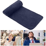 Weysat Coussin de Cou pour tête inclinable, Oreiller réglable en Peluche, Rouleau de Cou, en Polaire antidérapante, Coussin de Soutien de la tête pour Voyage, Maison, canapé inclinable (Bleu foncé)