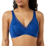 Sloggi Women's Body Adapt Twist T-shirt Padded Bra, Blue Sapphire, XS-S