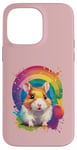 Coque pour iPhone 14 Pro Max hamster accessoire drôle meme animaux anniversaire enfant multicolore