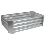 120cm x 60cm Rectangle Galvanised Steel Raised Garden Bed - By Harbour Housewares - Anthracite