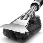 Barbecue Brush, 3 in 1 BBQ Brush with Long Handle Cleaning Brush and Scraper, St