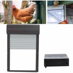 KZQ - Poulet Automatique Porte Poulailler Solaire Powerd Métal Rideau Roulant Poulailler Porte avec Minuterie pour Poulet Canard Volaille Poulet