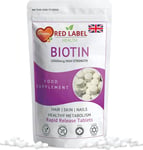 Biotin 10000mcg Tablets, Hair Growth Supplement 1 count (Pack of 100) 