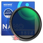 NEEWER 67mm True Colors Variable ND Filter ND2-32 (1-5 Stops) Limited Neutral Density Filter with Putter, Multi Coated HD Optical Glass/No X Cross/Aluminum Frame/Water/Scratch/Fingerprint Resistant