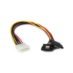 Startech - com Câble adaptateur d'alimentation interne LP4 (4 broches) - Mâle vers 2x sata femelle - 30 cm - 0,304 m - Molex (4-pin) - 2 x sata 15