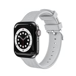 Compatible avec bracelet Apple Watch 41 mm 45 mm 38 mm 40 mm 42 mm 44 mm Bracelet de sport en silicone souple compatible avec Apple Watch SE/iWatch Series 7 6 5 4 3 2 1 (Gris), gris, 42 mm/44 mm/45 mm