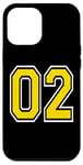 iPhone 12 Pro Max Number 02 in Yellow White Black Pocket Version Case