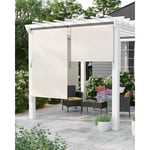 Paravent extérieur 1.6 x 2.5m Store Vertical pour Balcon Terrasse avec Coffre Paravent retractable - Beige GSA165BE