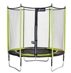 Trampoline de jardin 244 cm + filet de sécurité JUMPI Vert/Noir 250