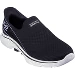 Skechers Womens GO WALK 7 - Mia Shoe - Black/White material_textile - Size UK 3