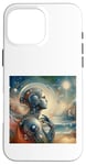 Coque pour iPhone 16 Pro Max Leonardo Da Vinci Robot Femme