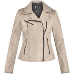 Blouson Oakwood  Blouson en cuir femme  Ref 59396 Clips 6 Beige