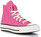 Converse A08184C Chuck 70 Vintage Hi Canvas Lace up Trainer Pink UK 3 - 12