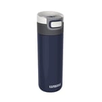 KAMBUKKA Gourde Isotherme (500ml) - Thermos Etanche: Technologie Snapclean® - Idéal pour Boissons Chaudes et Froides - Fond Antidérapant - Acier Inoxydable - Modèle ETNA Denim Blue