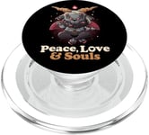 Peace Love Souls Demon Goat Pentagram Satanic Cute Baphomet PopSockets PopGrip for MagSafe