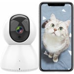 Yozhiqu - ccykxa Caméra Surveillance WiFi Intérieur 2,4GHz/5GHz, 1080P Camera ip 360 ° Compatible Alexa Google Home, Vision Nocturne, Suivi de