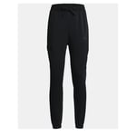 Under Armour Project Rock Womens Black Fleece Track Pants - Size Large