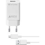 CellularLine 230V Adaptive Fast Charge lader kit til Samsung