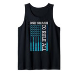 One Smash to Rule All Game Player USA Flag Tank Top