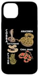 Coque pour iPhone 14 Plus Différents types de serpents pour les amateurs de serpents Reptile Zoo